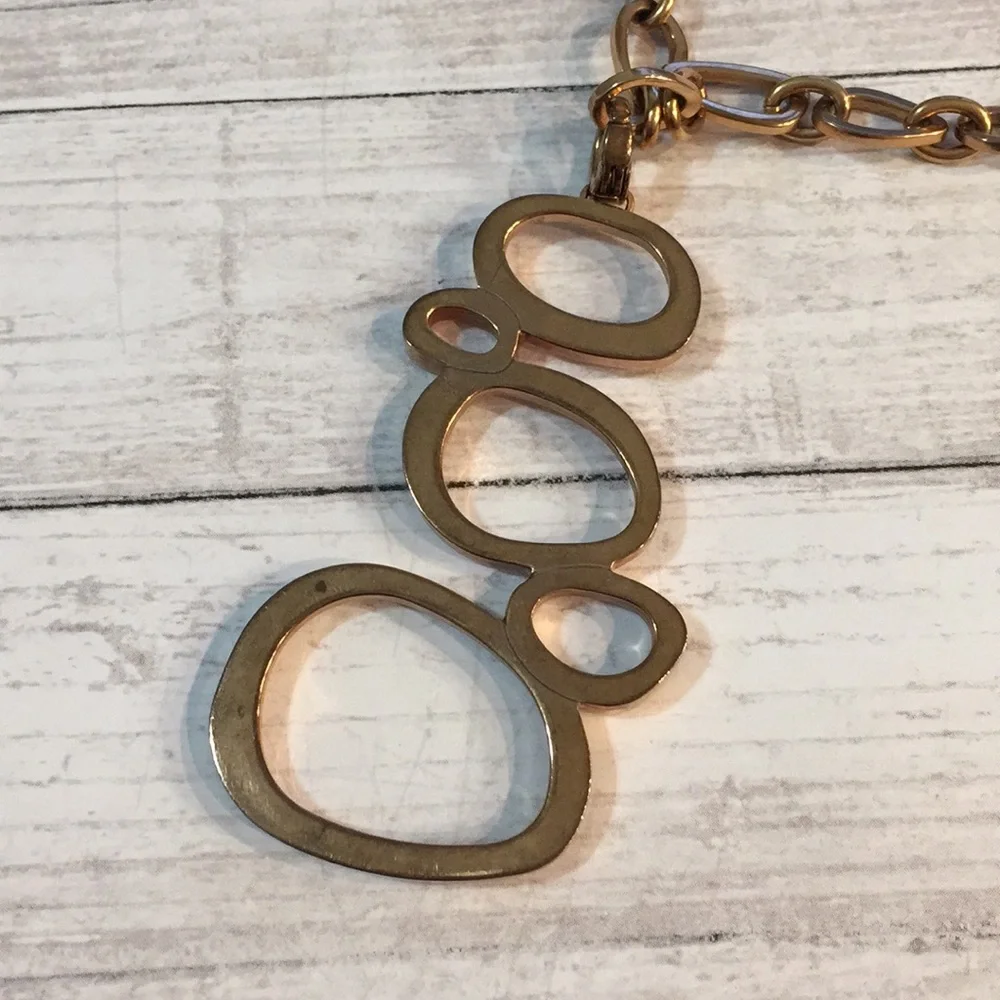 Abstract gold necklace